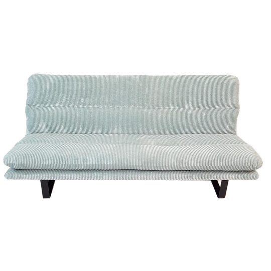Vintage Artifort Kho Liang 3 Zits Bank Blauw | Ribstof Licht 1