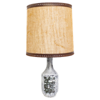 Keramieken Tafellamp Met Bruine Vintage Kap - Walter Gerhards