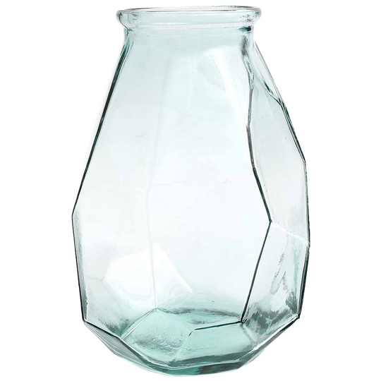 Bazar Bizar | De Long Origami Vaas - Blauw 1