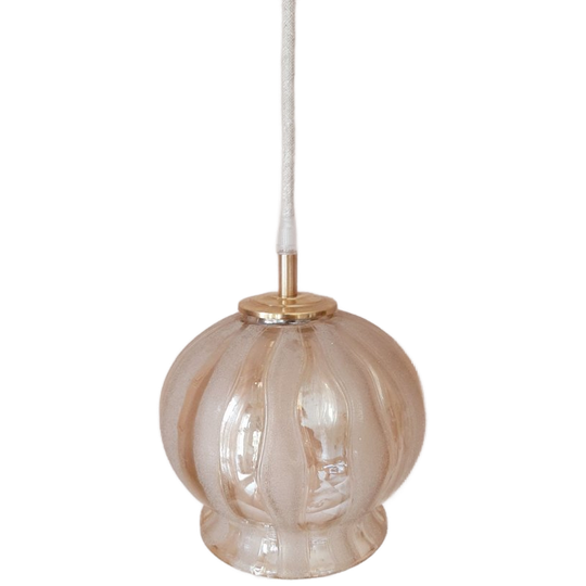 Vintage Bubble Hanglamp | Vintage Bol Amberkleur Jaren 60 1
