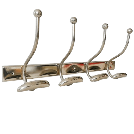 Vintage Franse Kapstok Art Deco Stijl Chroom 1960’s 1