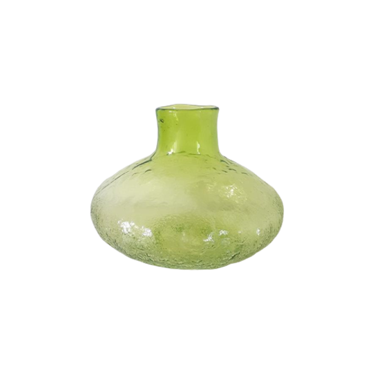 * Retro Groene Glazen Vaas Persglas Annagroen 1