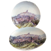 2 X Schoonhoven Keramiek Kunst Borden/ Wandborden 31cm