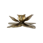 Vintage Messing Lotus Kandelaar thumbnail 1