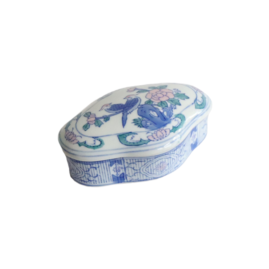 Vintage Porselein Chinese Doosje, Jaren '60/'70 1