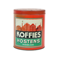 Koffie Blik Hostens Roeselare Rood Eerste Helft 20Ste Eeuw Art Deco Stijl 18Cm