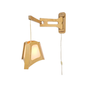 Vintage Grenen Wandlamp Plexiglas Scharnier Lamp ’70 Denmark