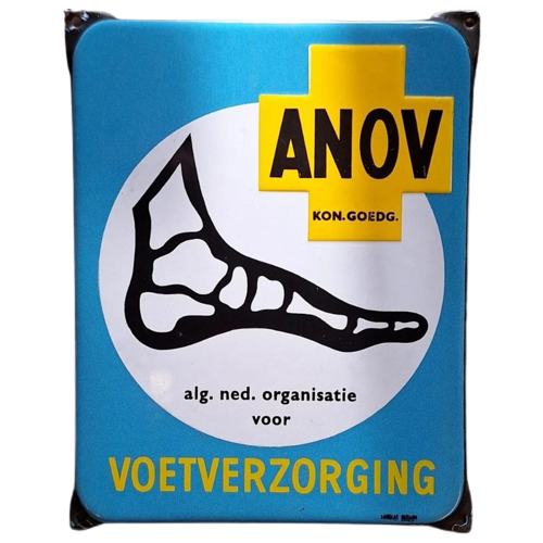 Emaille Bordje Van Anov Voetverzorging 🦶 Langcat Bussum.