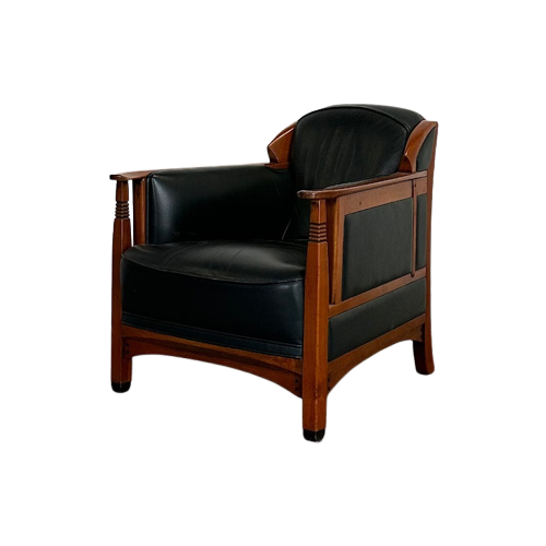 Prachtige Art Deco Schuitema Fauteuil – Vrouwelijke Fauteuil Met Elegante Charme