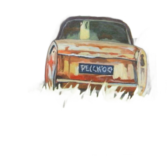 Schilderij Olieverf Doek Pelckmans Peugeot 404 Auto Uniek 1