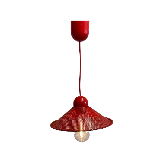 Postmodern - Memphis Style Hanging Pedant With Matching Ceiling Canopy - Rare Model! 1