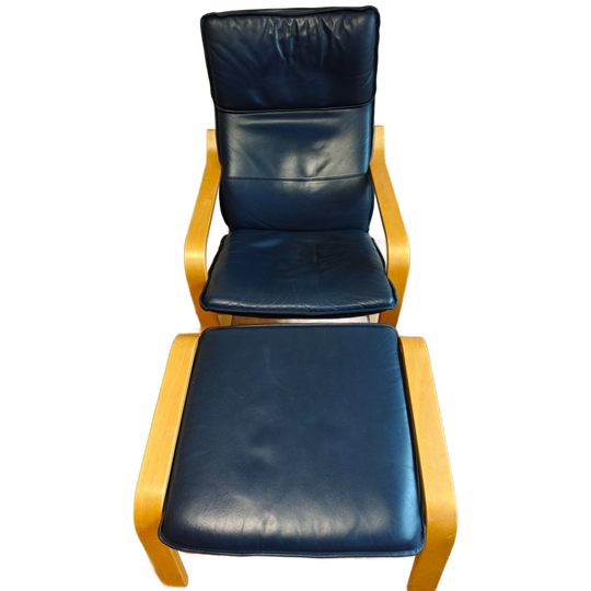 Vintage IKEA Poang Armchair And Footstool 1