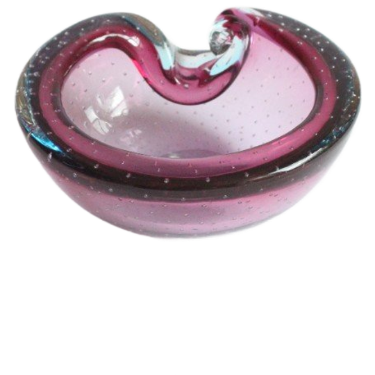 Purple Murano Bubble Glass Trinket Bowl, 1960s 1