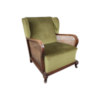 Mid-Century Fluwelen Fauteuil