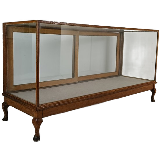 Antieke Grote Glazen Vitrinekast / Toonbank 1