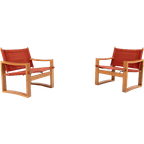 Pair Of Safari Chairs By Børge Jensen For Bernstoffsminde Møbelfabrik, 1960S thumbnail 1