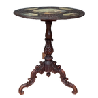 Antieke Tilttop Tafel 19e Eeuw Met 5 Schilderingen thumbnail 1