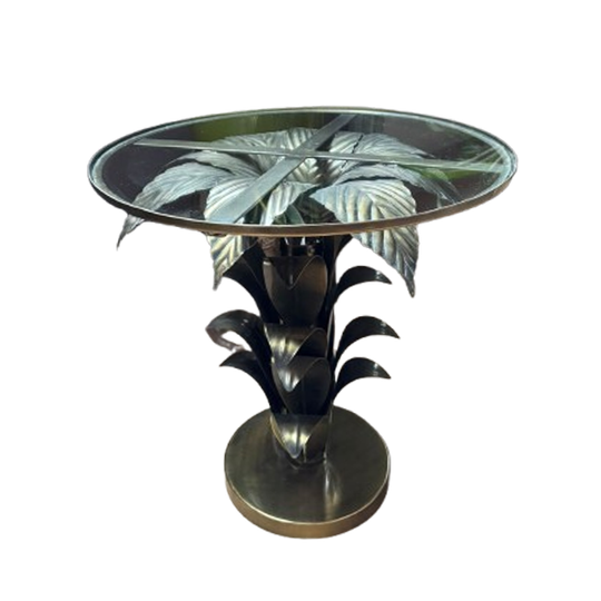 Messing Palmboom Bijzettafel 1