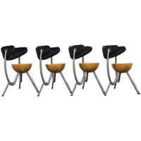4x Postmodern Dining Chair By Rob Eckhardt, 1980s