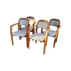 Eetkamerstoelen Dyrlund - Teakhout - Armleuningen Set Van 4 thumbnail 1