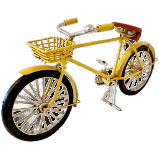 Miniatuur Fiets Beeldje Gele Fiets 1