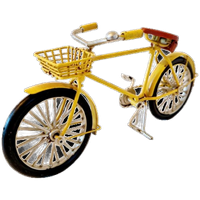Miniatuur Fiets Beeldje Gele Fiets