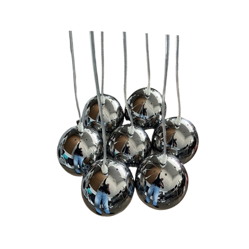 Vintage Chrome Bollen Lamp Retro Space Age