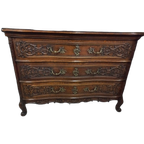 Louis Xv Commode In Massief Eikenhout thumbnail 1