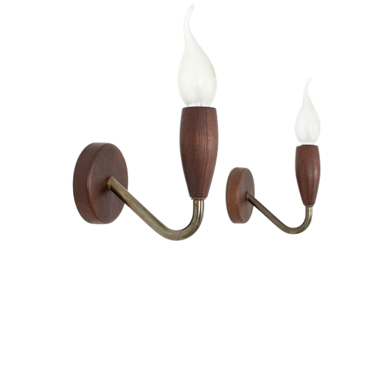 Teak Wandlampjes 1
