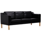 Leather Sofa Produced By Hurup Møbelfabrik, Denmark 1970s. thumbnail 1
