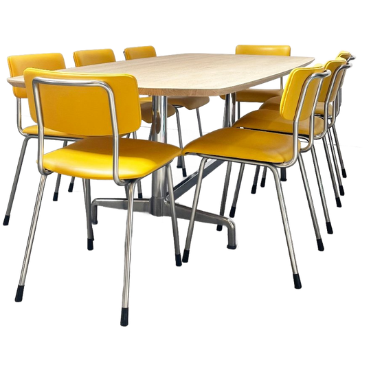 Vintage Gispen 1231 Stoelen, Opnieuw Bekleed Met Leer. 1