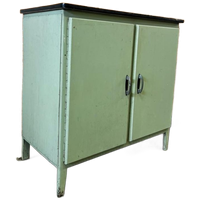 Vintage Muntgroen Formica Kastje / Commode