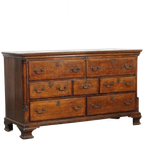 Waanzinnige, Karaktervolle Antieke 18e Eeuwse Engelse Dressoir/ Mule Chest thumbnail 1