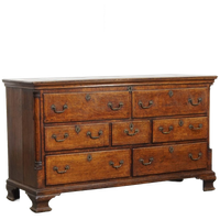 Waanzinnige, Karaktervolle Antieke 18e Eeuwse Engelse Dressoir/ Mule Chest