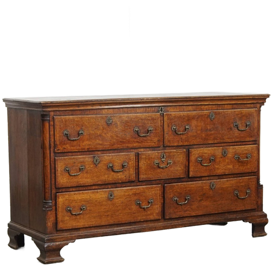 Waanzinnige, Karaktervolle Antieke 18e Eeuwse Engelse Dressoir/ Mule Chest 1