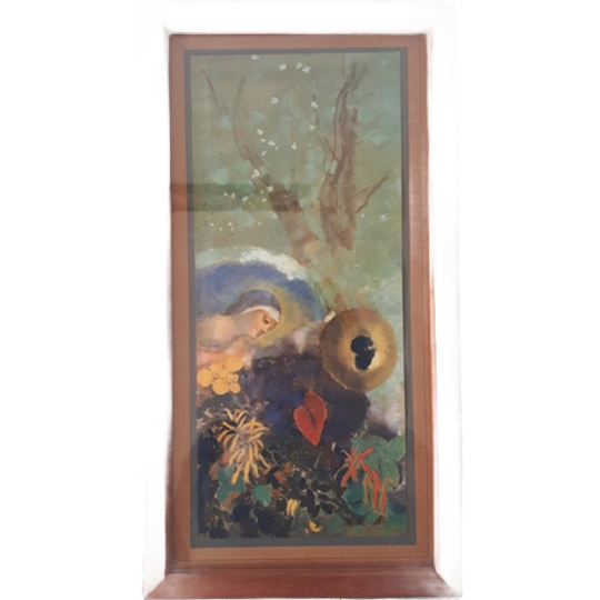 * Vintage Schilderij Met Prent Plaat In Lijst 1