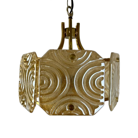 Vintage Luxe Hanglamp Kroonluchter Bewerkt Glas / Messing 1