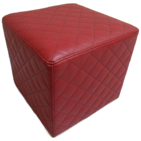 Vuintage Lederen Poef 1