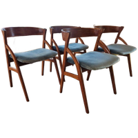 4 Deense Teak Eetkamerstoelen Van Dyrlund