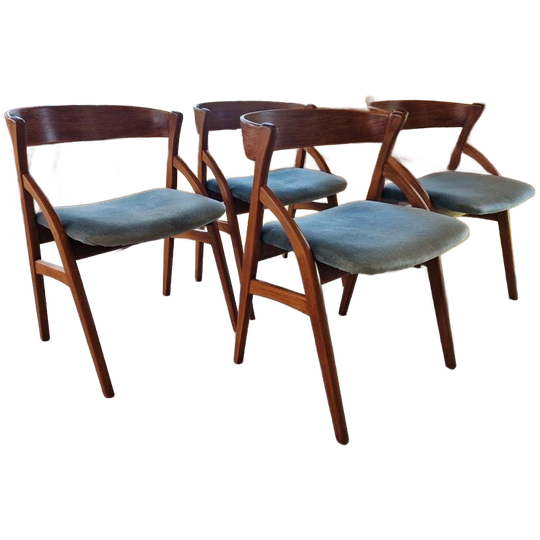 4 Deense Teak Eetkamerstoelen Van Dyrlund 1