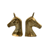 Vintage Boekensteunen Messing Paard