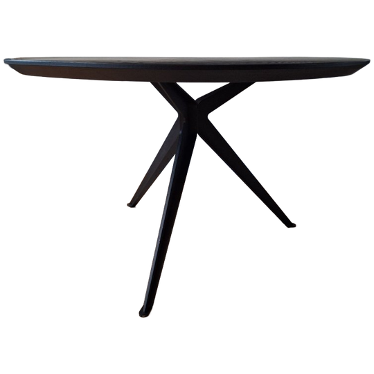 Zwarte Ronde Eiken Eettafel Grayson 120 Cm 1