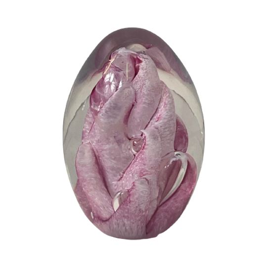 Handmade - Pfeiffer Kristal - Presse Papier / Paperweight - Pink Floral Decor 1