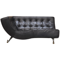 Zgan Unieke Zwarte Leren Montis Quintus Design Chaise Longue