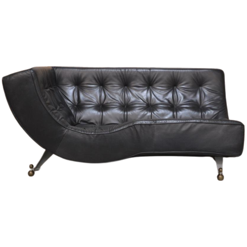 Zgan Unieke Zwarte Leren Montis Quintus Design Chaise Longue