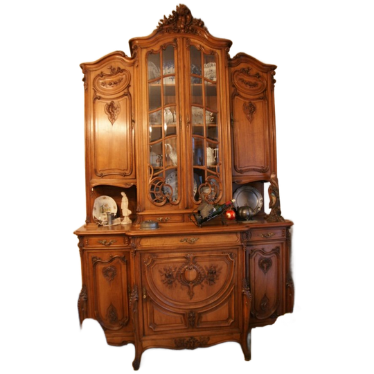 Buffet Liegois 2 Corps Style Lxv In Walnut 1