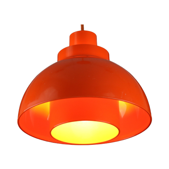 Iconische Oranje Plastic Space Age Lamp Van Nordisk Solar Compagny Ontworpen Door K. Kewo *** Jar 1