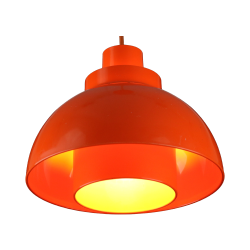 Iconische Oranje Plastic Space Age Lamp Van Nordisk Solar Compagny Ontworpen Door K. Kewo *** Jar