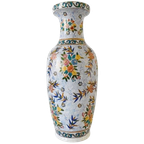 Chinese Vloervaas Xl Bloemen Vintage 1960’s thumbnail 1