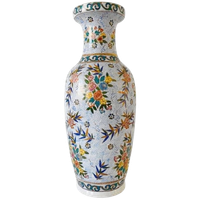 Chinese Vloervaas Xl Bloemen Vintage 1960’s